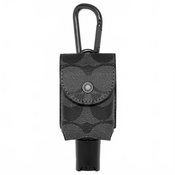Coach Hand Sanitizer Holder in Signature Canvas C5593 Gunmetal/Charcoal NWT - Picture 1 of 1